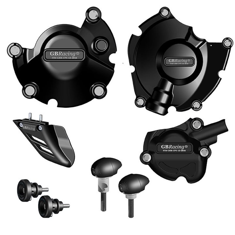 YAMAHA YZF R1 2015 - KIT DE TAPAS DE MOTOR, SOPORTES DE CABALLETE, ALETA DE TIBURÓN Y PROTECTORES DE CAIDA BULLET YAMAHA YZF R1 2015 - KIT DE TAPAS DE MOTOR, SOPORTES DE CABALLETE, ALETA DE TIBURÓN Y PROTECTORES DE CAIDA BULLET